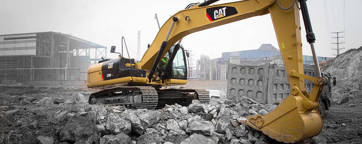 A bulldozer at a jobsite